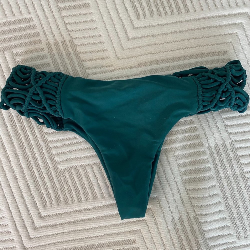 MIKOH Dark Teal Cheeky/Thong Bottoms